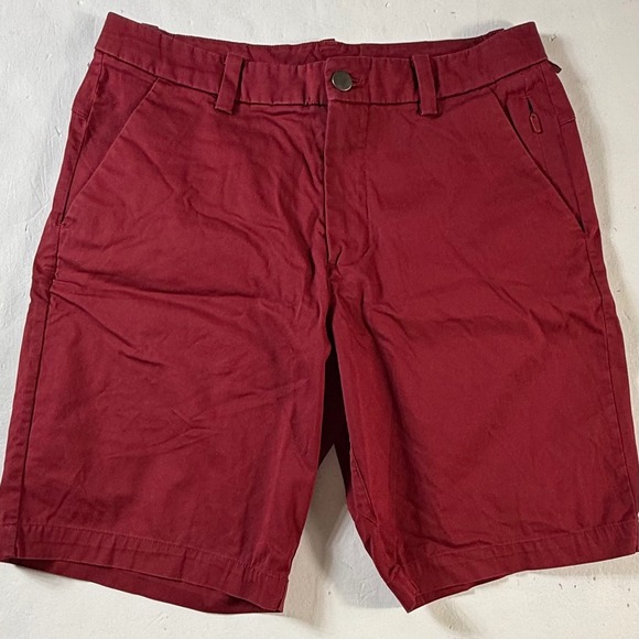 lululemon athletica Other - Lululemon‎ Commission Shorts Mens 28 Burgundy Red Chino Style 9 Inch Inseam